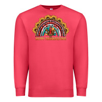 Cardinal happy thanksgiving rainbow Premium Sweatshirt - BarkalooDesign