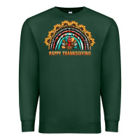 Sports Green happy thanksgiving rainbow Premium Sweatshirt - BarkalooDesign