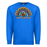 True Royal happy thanksgiving rainbow Premium Sweatshirt - BarkalooDesign