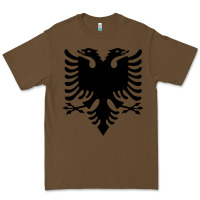 Cacao Albanian Flag Eagle Double Red Albania Shqipe Kosovo Premium Tee - longCreatives
