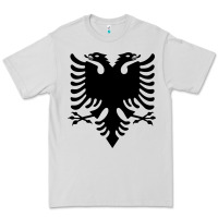 Dove Grey Albanian Flag Eagle Double Red Albania Shqipe Kosovo Premium Tee - longCreatives