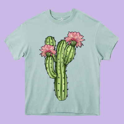 Cactus 4 Heavy Core Tee Designed By Jahusdesignshop