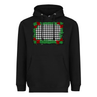 Black christmas black and white background Heavyweight Hoodie - BarkalooDesign