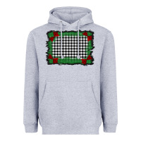 Heather Grey christmas black and white background Heavyweight Hoodie - BarkalooDesign