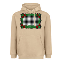 Mushroom christmas black and white background Heavyweight Hoodie - BarkalooDesign