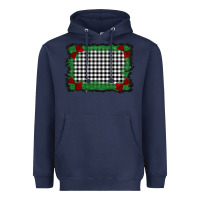 Navy christmas black and white background Heavyweight Hoodie - BarkalooDesign