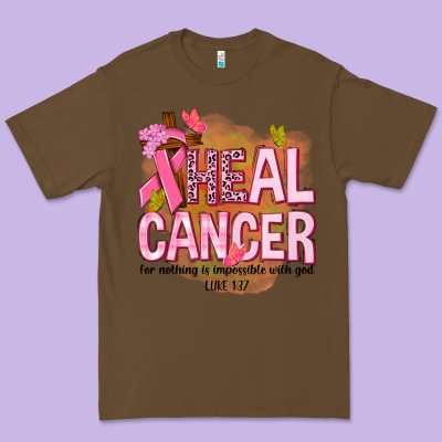 Heal Cancer For Nothing Is Impossible With God Premium Tee Designed By Nancycooperartshop