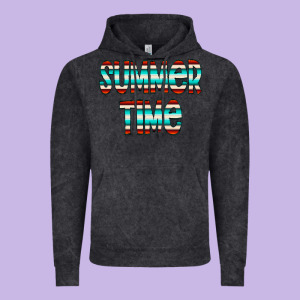 Summer Time Serape Doodle Vintage Hoodie Designed By Cowcowdesign
