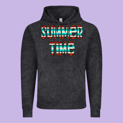 Summer Time Serape Doodle Vintage Hoodie Designed By Cowcowdesign