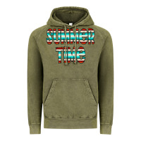 Vintage Olive summer time serape doodle Vintage Hoodie - CowCowDesign