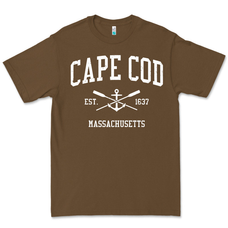 Cape Cod Ma Vintage Crossed Oars & Boat Anchor Sports Sweat Premium Tee by longCreatives | Teevron