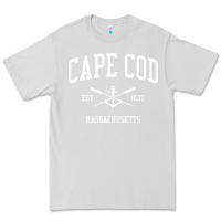 Dove Grey Cape Cod MA Vintage Crossed Oars & Boat Anchor Sports Sweat Premium Tee - longCreatives