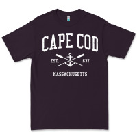 Plum Cape Cod MA Vintage Crossed Oars & Boat Anchor Sports Sweat Premium Tee - longCreatives