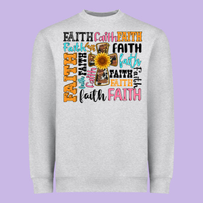 Faith Cross Heavyweight Sweatshirt Designed By Artiststas