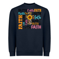 Navy faith cross Heavyweight Sweatshirt - Artiststas