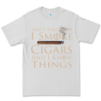 Dove Grey That's What I Do I Smoke Cigars And I Know Things Premium Tee - longCreatives