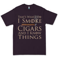 Plum That's What I Do I Smoke Cigars And I Know Things Premium Tee - longCreatives