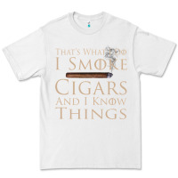 White That's What I Do I Smoke Cigars And I Know Things Premium Tee - longCreatives