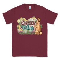 Burgundy Easter vibes Easter Day Classic Tee - HowdyJamesFarm