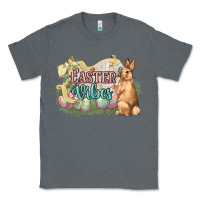 Charcoal Heather Easter vibes Easter Day Classic Tee - HowdyJamesFarm