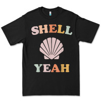 Black vintage retro shell yeah beach tropical vacation gifts t shirt Premium Tee - longCreatives