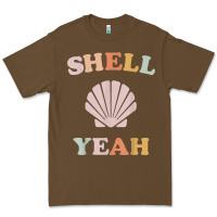 Cacao vintage retro shell yeah beach tropical vacation gifts t shirt Premium Tee - longCreatives
