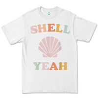 White vintage retro shell yeah beach tropical vacation gifts t shirt Premium Tee - longCreatives