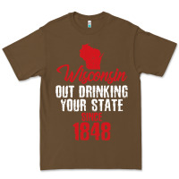 Cacao Wisconsin Out Drinking Your State Since 1848 Premium Tee - longCreatives