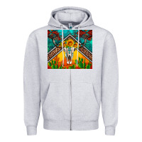Heather Grey western sunflowers longhorn bull skull Zipper Hoodie - Artiststas