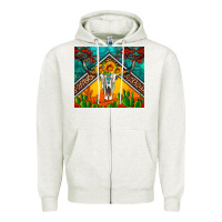 Oatmeal Heather western sunflowers longhorn bull skull Zipper Hoodie - Artiststas