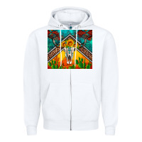 White western sunflowers longhorn bull skull Zipper Hoodie - Artiststas