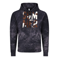 Cloud Black Summer Vibes Brown White Cowhide Vintage Hoodie - CowCowDesign