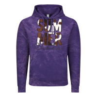 Cloud Purple Summer Vibes Brown White Cowhide Vintage Hoodie - CowCowDesign
