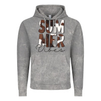 Summer Vibes Brown White Cowhide Vintage Hoodie | Teevron