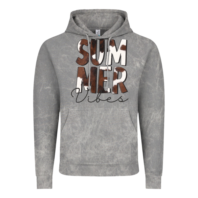 Summer Vibes Brown White Cowhide Vintage Hoodie by CowCowDesign | Teevron