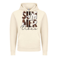 Vintage Artic Summer Vibes Brown White Cowhide Vintage Hoodie - CowCowDesign