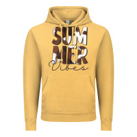 Vintage Mustard Summer Vibes Brown White Cowhide Vintage Hoodie - CowCowDesign