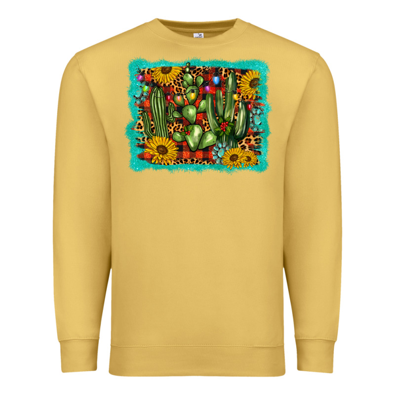 Cactus Christmas Premium Sweatshirt by BarkalooDesign | Teevron