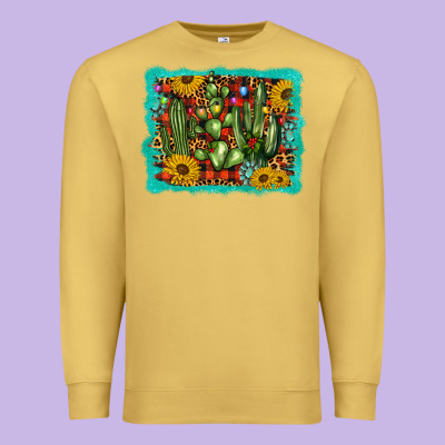 Cactus Christmas Premium Sweatshirt Designed By Barkaloodesign