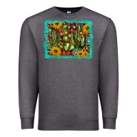 Charcoal Heather cactus christmas Premium Sweatshirt - BarkalooDesign