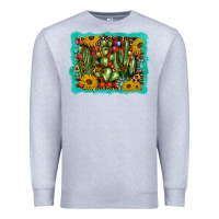 Heather Grey cactus christmas Premium Sweatshirt - BarkalooDesign
