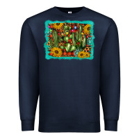 Navy cactus christmas Premium Sweatshirt - BarkalooDesign