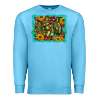 Ocean Blue cactus christmas Premium Sweatshirt - BarkalooDesign