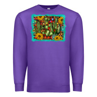 Purple cactus christmas Premium Sweatshirt - BarkalooDesign
