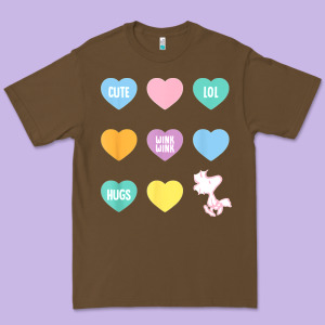 Peanuts Valentine Candy Heart Premium Tee Designed By Longcreatives