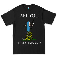 Black Are You Threatening Me Funny Cartoon Halloween Premium Tee - longCreatives