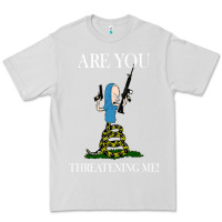 Dove Grey Are You Threatening Me Funny Cartoon Halloween Premium Tee - longCreatives