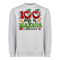 Heather Grey 100 days of making a difference Heavyweight Sweatshirt - Artiststas