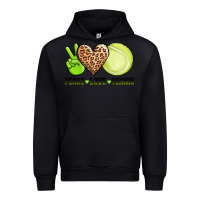 Black peace love tennis Urban Hoodie - AdoDesignShop