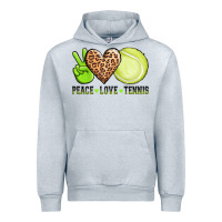 Heather Grey peace love tennis Urban Hoodie - AdoDesignShop